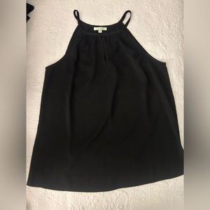 Jade High Neck Black Blouse Top
